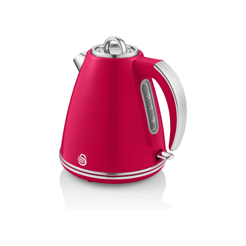 Swan 1,5 Litre Retro Cordless Kettle - Red (Photo: 2)
